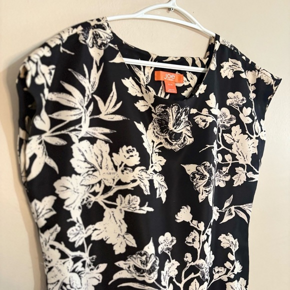 4/$10🎄Vintage Y2K Joe Fresh Black & White Floral Drop Waist Dolman Dress - Picture 5 of 14